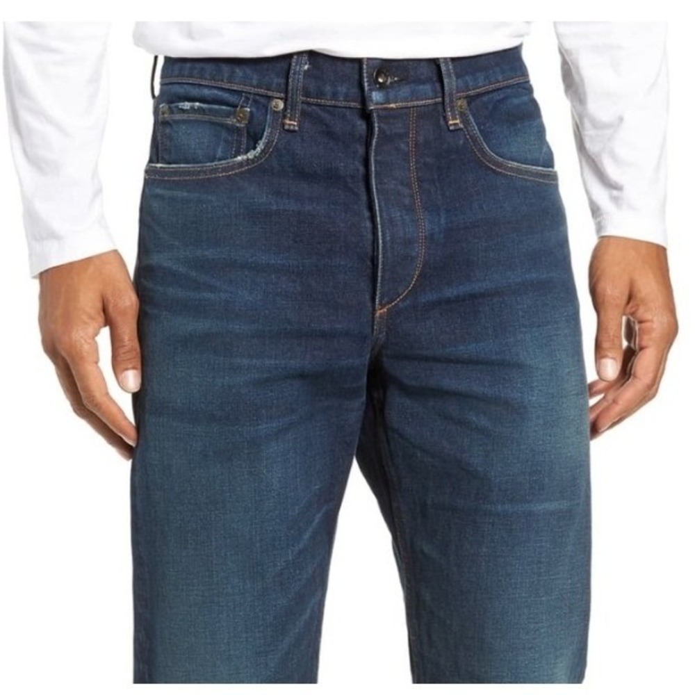 RAG & BONE Fit 2 Slim Fit Ace Jeans Dark Wash Rigid Denim Mens Sz 32x33
